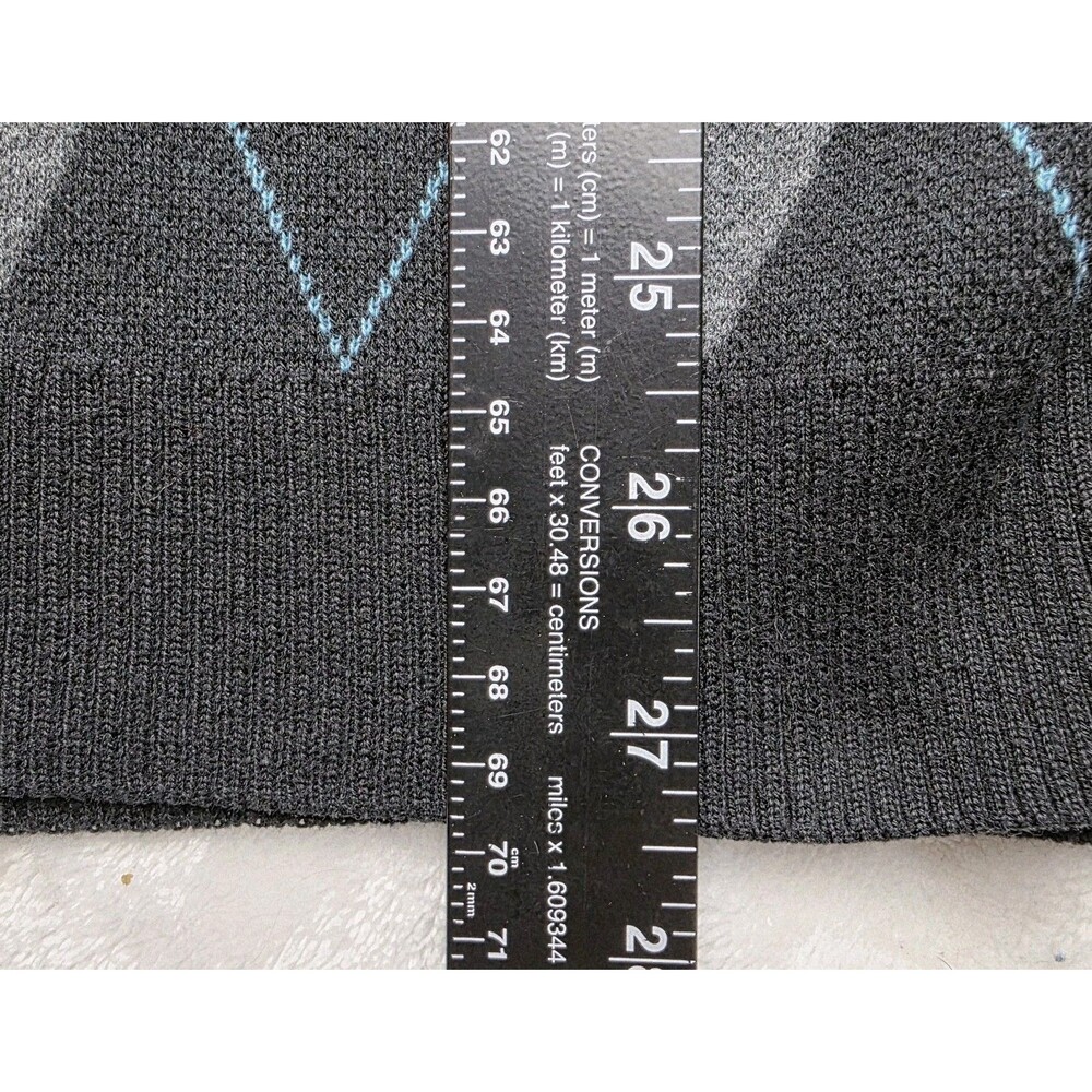 Sovereign Code Men's Large Black Multicolored Checkered Sweater - Picture 8 of 8